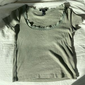 Forever 21 small green crop top